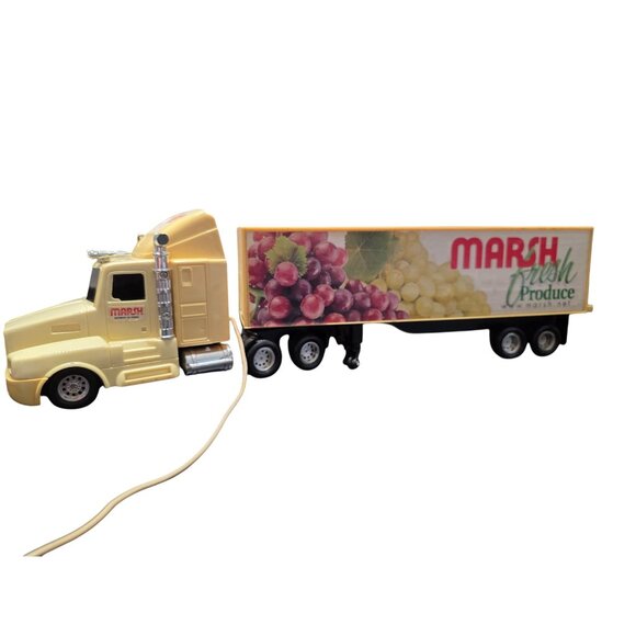 Vintage RC Marsh Supermarket Indiana 18 Wheeler Delivery Semi Truck Tractor Trai - Picture 2 of 9